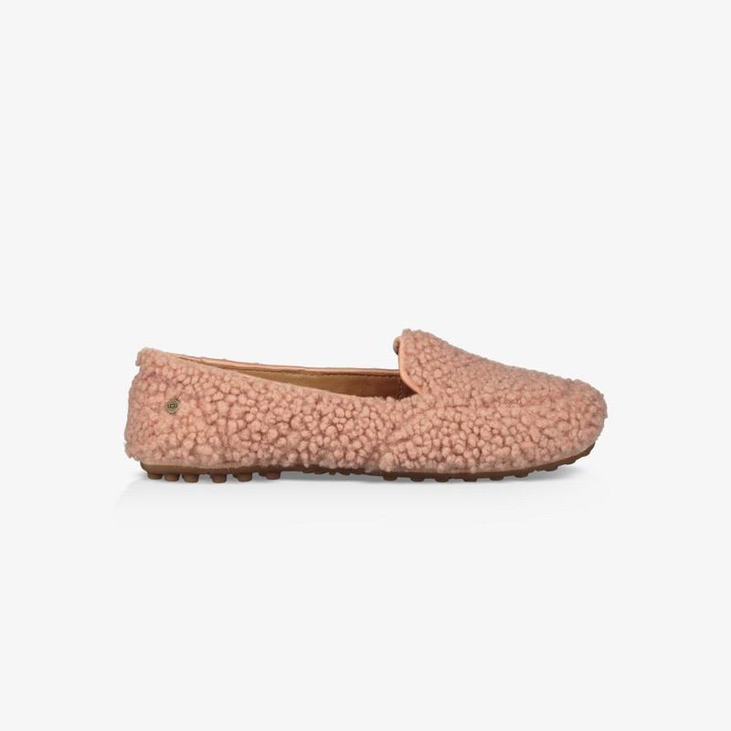 Loafers UGG Hailey Fluff Slip-On Femme Orange/Marron Soldes 960AHVXY